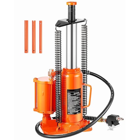 Vevor Air Hydraulic Bottle Jack 12 Ton Manual Hand Pump Automotive Car Repair QJD-012S-01QD
