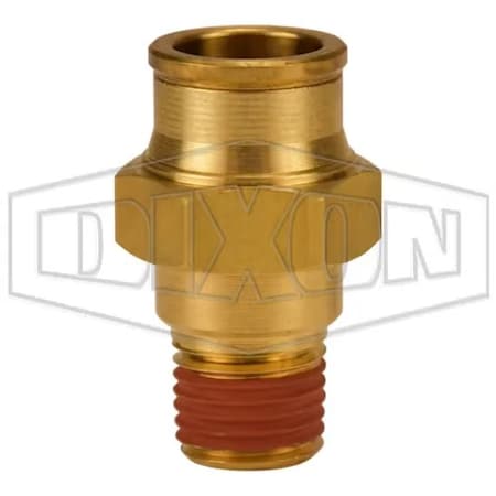 Dixon Legris by  685 x8 Push-In Connector, 1/4 x 5/32 in Nominal, MNPT x Tube, Brass, Domestic 685X8
