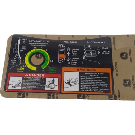 John Deere LABEL, JOHN DEERE OEM M142622 M142622