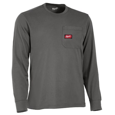 Milwaukee Hand Trucks Gridiron XXL Long Sleeve Men's Round Neck Gray Tee Shirt 606G-2X