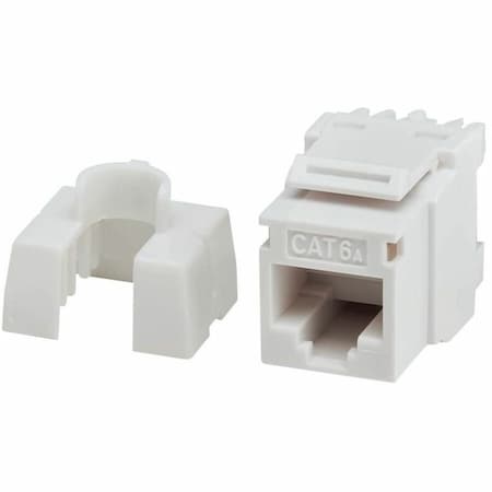 Eaton Tripp Lite Series Cat6a Keystone Jack - 4PPoE Compliant, 110/Krone, 568A/B, RJ45 Ethernet, N238-001-WH-6A