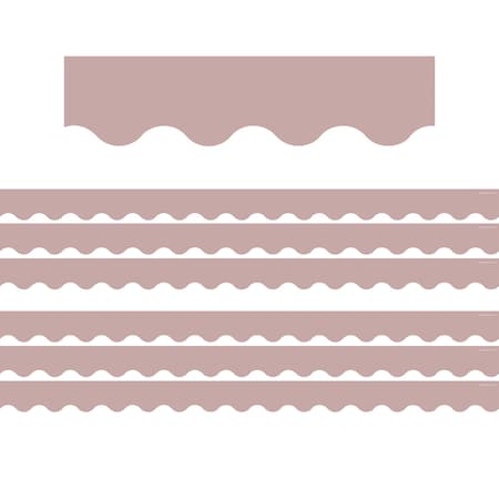Teacher Created Resources Light Mauve Scalloped Border Trim, 35 Feet Per Pack, 6PK TCR1330