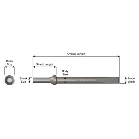 Ajax Tools AJX-A910-1-2 Flat Chisel AJX-A910-1/2