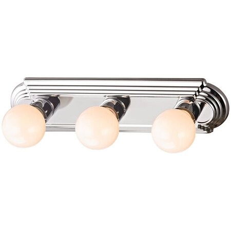 Boston Harbor Boston Harbor 046043-CHROME Vanity Bar Fixture, G Lamp, Polished Chrome 046043-CHROME