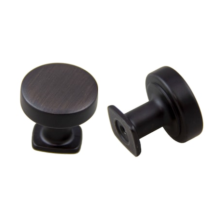 Pride Industrial 1-1/4in Diameter Manhattan Cabinet Knob Oil Rubbed Bronze Finish K121810B