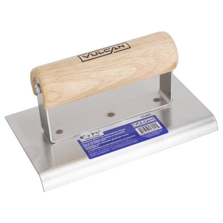 Vulcan Concrete Edger, 6 in L Blade, 3.5 in W Blade, 1/2 in Lip, 3/8 in Lip Radius 16922