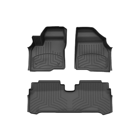 Weathertech Black, Front and Rear FloorLiner HP 441170-1-3IM