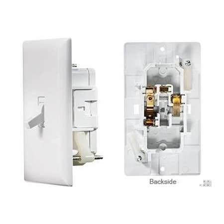 Rv Designer INSELF CONTAINEDIN WHITE WALL SWITCH W/COVER-PLATE S821