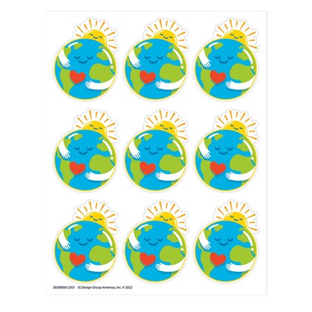 Eureka Earth Giant Stickers, 36-Piece Set, 12PK 650805