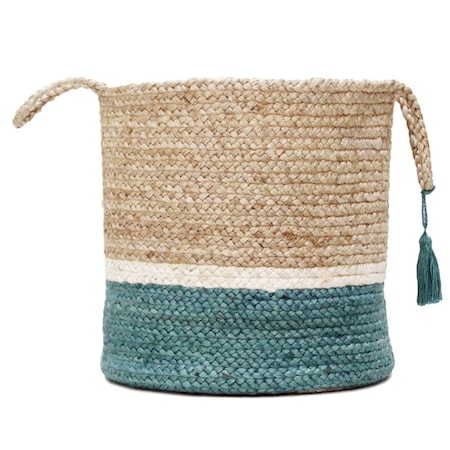 Homeroots 19" Tan Jute Basket 704899