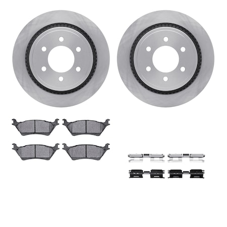 Dynamic Friction Co DFC Brake Rotor- Heavy Duty Brake Pad includes Hardware 6412-54287