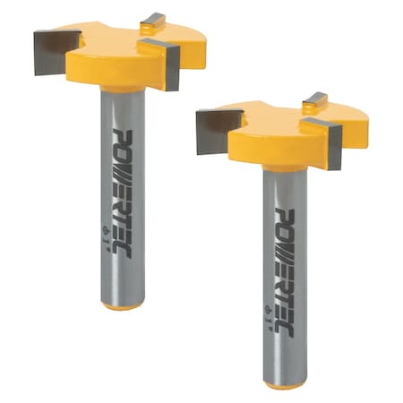 Powertec Slab Flattening Router Bit with 1/4 in. Shank, 1 in. Cutting Diameter, 1/4 in. Cutting Depth, 2PK 73057-P2N