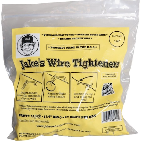 Dare Products Jakes 1/4'' Dia. Wire Tighteners, 20-Count 11572