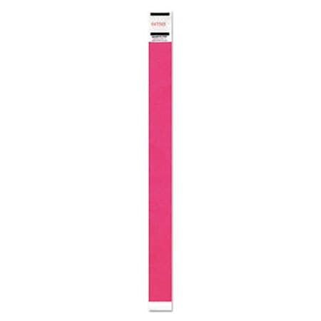 Workstationpro 9.6 x 0.6 in. Crowd Management Wristband, Sequential Numbers - Neon Pink, 500PK TH518554
