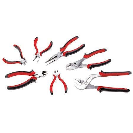 Performance Tool 7 pc. Plier Set, Groove Joint, Diagonal Cutter, Long Nose, Slip Joint W30759