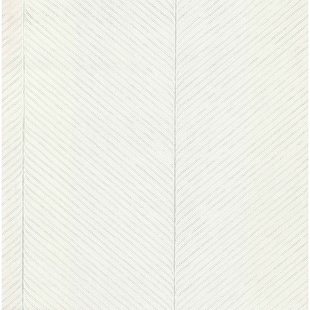 York Wallcoverings Palm Chevron White and Silver Wallpaper TC2692