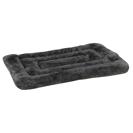 Slumber Pet ZW941 26 17 Plush Dog Mat, 26 in L, 17 in W, Plush Fur/Polyfiber Cover, Gray ZW941 26 41