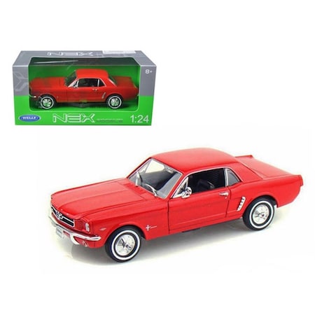 Welly 1964 1 2 Ford Mustang Hard Top Red 1-24 Diecast Car Model 22451r