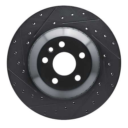 Dynamic Friction Co DFC Brake Rotor - Drilled and Slotted - Black 633-11035L