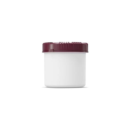 Curtec Packo Jar, HDPE, 650 ml, White W/Red Lid 4306-98-004