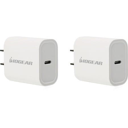 Iogear GEARPOWER 20W USB-C SMARTPHONE CHARGER 2 PACK , COMPATIBLE WITH ALL TYPE C, USB4, 2PK GPAWC20W2P