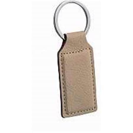 P. Graham Dunn Engravable Key Chain - Tan Faux Leather 101333