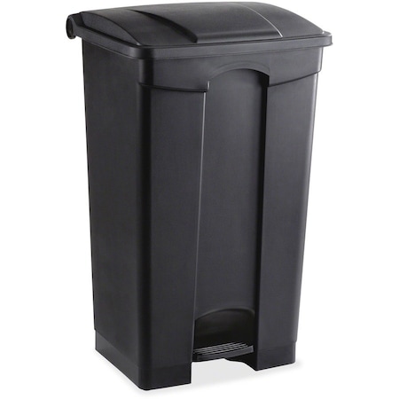 Safco 23 gal. Plastic Rectangular Trash Can, Black 9923BL