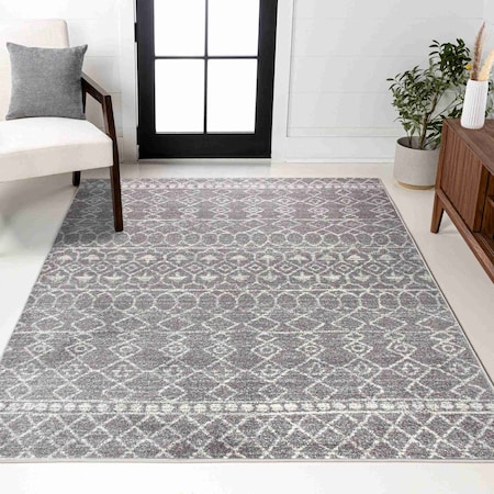 Jonathan Y Izil Moroccan Beni Souk Gray/Cream 4 ft. x 6 ft. Area Rug MOH209B-4