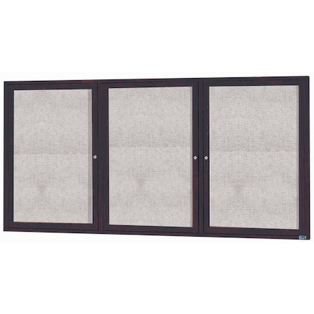 Aarco Outdoor Illuminated Enclosed Bulletin Board w/ Al Frame, Bronze Anodized Al, 36''Hx72''W ODCC3672-3RIBA