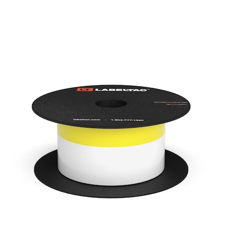 Labeltac LabelTac 4 and Pro Model Arc Flash Continuous Header Stock 2in x 75ft, 0.50in Header Stripe Yellow LT201AFC-0.5