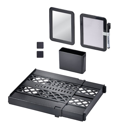Lockermate By Bostitch Adjust-A-Shelf 6-Piece Locker Accessories Set, Black 50924KIT-BLK