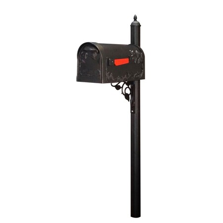 Special Lite SCB-1005-SPK-651-BLK Hummingbird Curbside with Albion Mailbox Post, Black SCB-1005_SPK-651-BLK