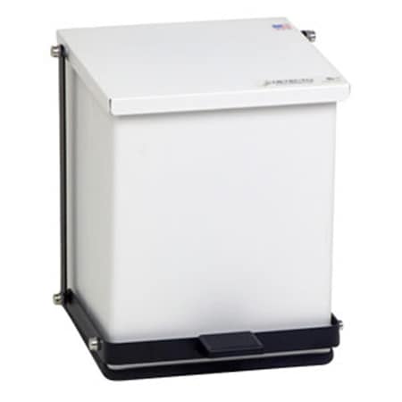 Detecto Step-On Waste Can Receptacle, White - 16 Quart Capacity Detecto-P-16