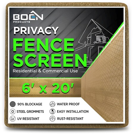 Boen Priv Netting, Cinn, Reinf Grmt, 6ftX20 ft PN-30054