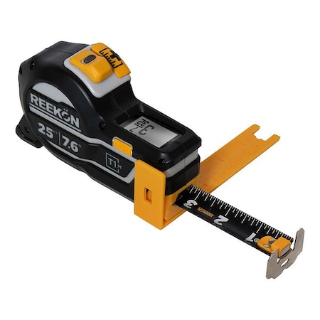 Reekon Tools Digital Tape Measure, Steel, 25 ft. L RKN-T1M-25-002