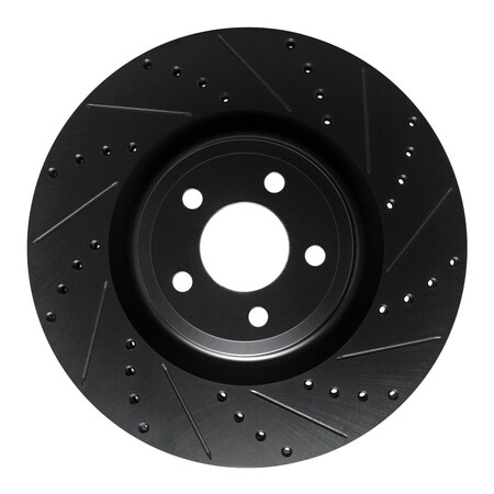Dynamic Friction Co DFC Brake Rotor - Drilled and Slotted - Black 633-54277R