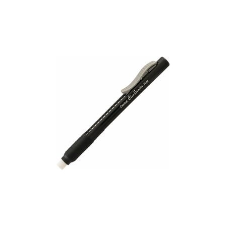 Pentel ERASER, CLIC, W/GRIP, BLACK ZE22A