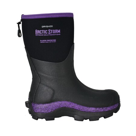 Dryshod Arctic Storm Mid-Calf Extreme Cold Conditions Women's Winter Boot, Purple, Waterproof, Size 6 ARS-WM-PP-006