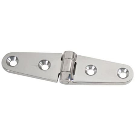 Whitecap 4 in. CP Brass Strap Hinge, Silver WHCS-0604C