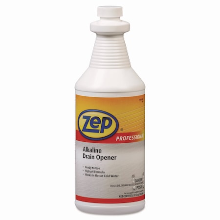 Zep Alkaline Drain Opener Quart Bottle 1041423EA