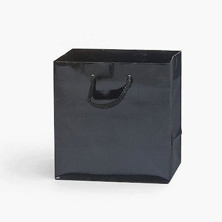 Nashville Wraps Black Gloss Gift Bags, Jewel 6.5x3.5x6.5, 10PK GTJMBK