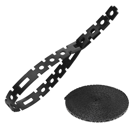 Klein Tools Cable Tie, 75 ft L, 23.8 ft Max Bundle Dia., Black, Nylon, 40 lb Strength 450-700