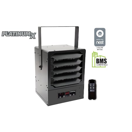 King Electric KBP PLATINUMX UNIT HEATER 208V 5000W 1-3 PH W/ 24V CONTROL & BRKT KBP2005-3MP-MB-PLTMX-BMS
