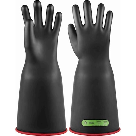 Ironwear 16 in Class 3 Type 1 Rubber Insulating Gloves (Black, 9) 4786-BR-09