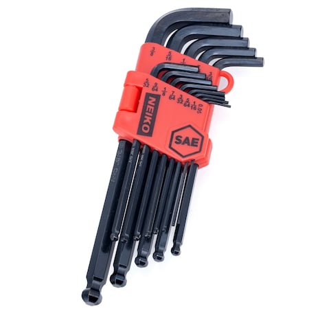 Neiko Standard Allen Wrench Set, 13 Piece Ball End Hex Key Set 01101A