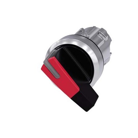 Siemens Selector switch, illuminable, 22 mm, round, metal, shiny, red 3SU1052-2CF20-0AA0