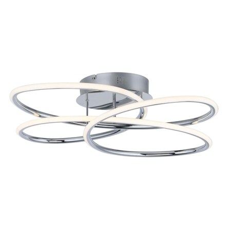 Intense 7.5 in. Coaster LED Flush Mount Ceiling Light - Polished Chrome IN3489571