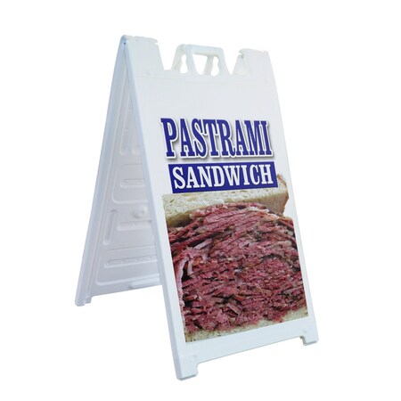 Signmission Pastrami Sandwich, A-Frame & 2 Sign Inserts, Heavy-Duty Plastic Frame SBHD-C-2436-Pastrami Sandwich