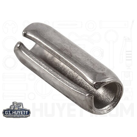 Huyett Slotted Spring Pin, Standard Duty, 410/420 SS, 0.094 in Dia x 0.250 in L x 0.022 in Wall MS16562-209