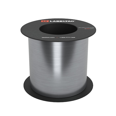 Labeltac Brushed Metal Stock 5in x 75ft LT9, Brushed Aluminum LT525-C